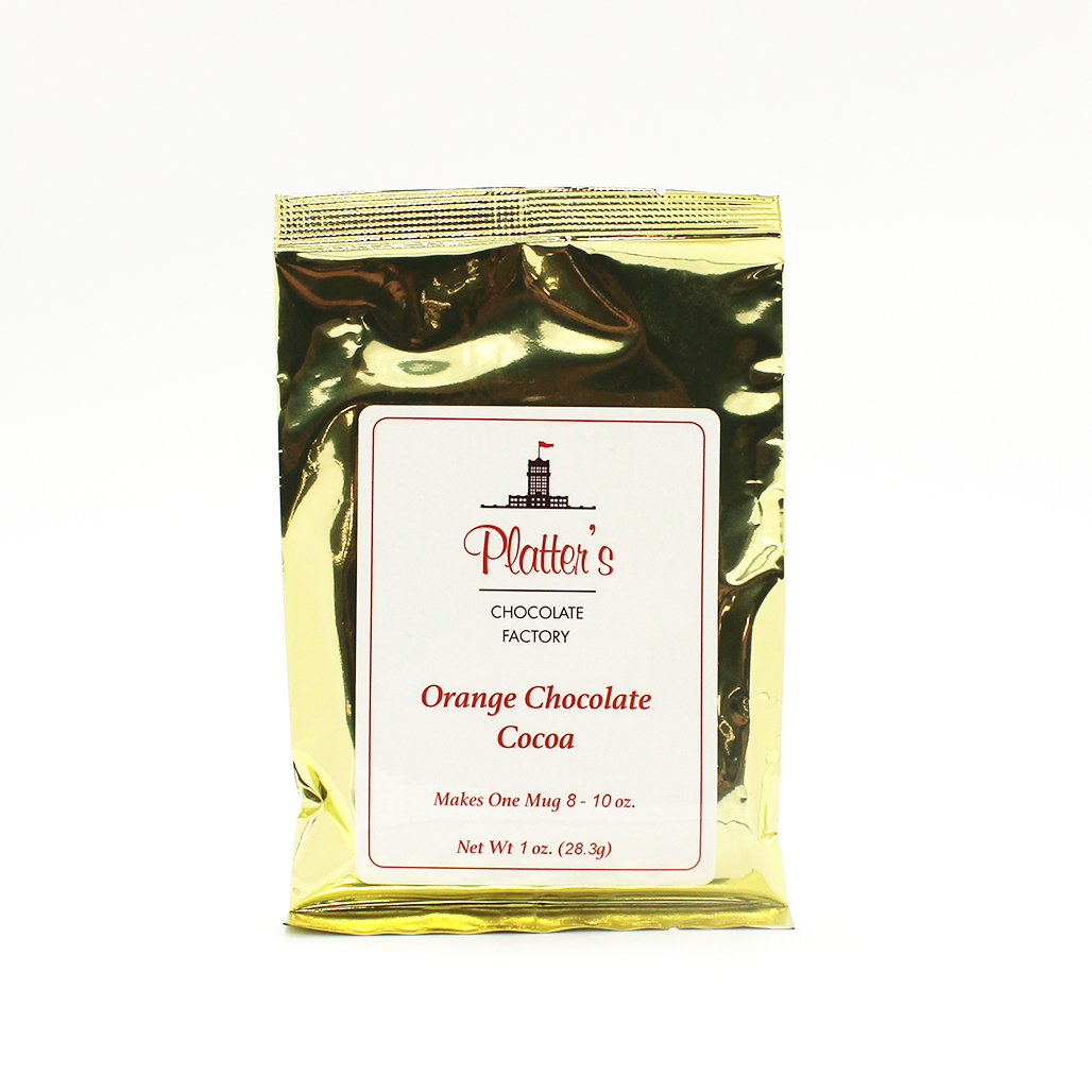 Orange Chocolate Cocoa Packet | Platter's Chocolate Factory